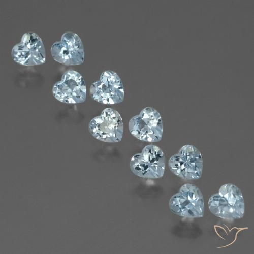 3.16 ct natürliche Himmerlblau Topas-Edelsteine, Herzform, VS