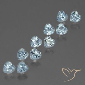 3.16 ct natürliche Himmerlblau Topas-Edelsteine, Herzform, VS