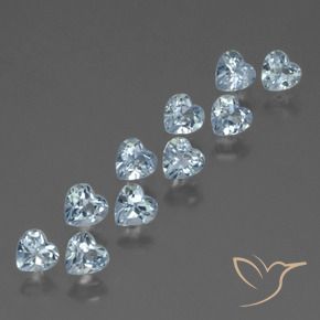 2.98 ct natürliche Himmerlblau Topas-Edelsteine, Herz, VS