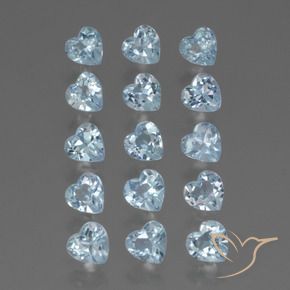 4.27 ct natürliche Himmerlblau Topas-Edelsteine, Herz, VS