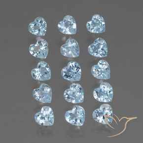 4.13 ct natürliche Himmerlblau Topas-Edelsteine, Herz, VS