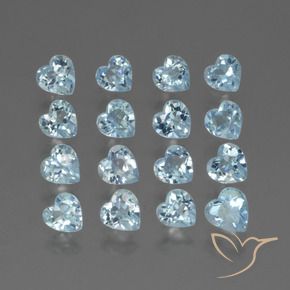 4.69 ct natürliche Himmerlblau Topas-Edelsteine, Herz, VS