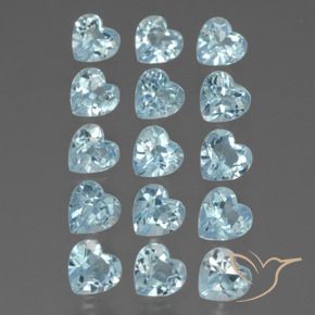 4.32 ct natürliche Himmerlblau Topas-Edelsteine, Herz, VS