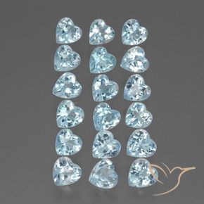 5.46 ct natürliche Himmerlblau Topas-Edelsteine, Herz, VS