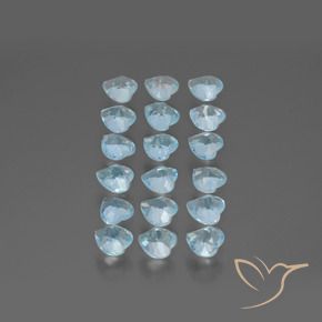 5.46 ct natürliche Himmerlblau Topas-Edelsteine, Herz, VS
