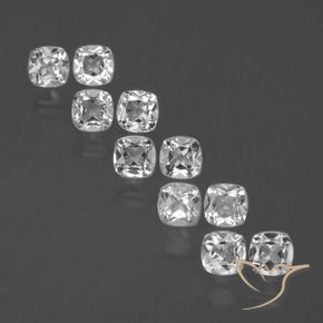 4.71 ct natürliche Weiß Topas-Edelsteine, Kissen, VS