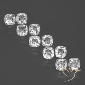 4.96 ct natürliche Weiß Topas-Edelsteine, Kissen, VS