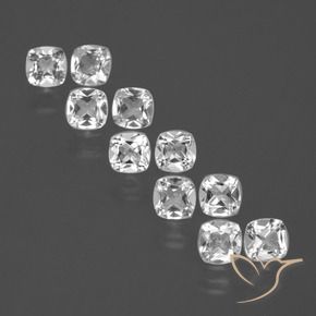 4.49 ct natürliche Weiß Topas-Edelsteine, Kissen, VS