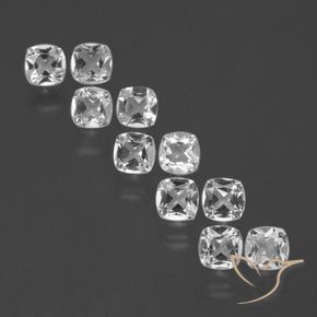 4.27 ct natürliche Weiß Topas-Edelsteine, Kissen, VS
