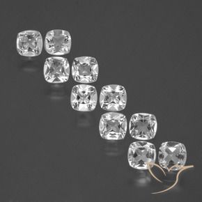 4.41 ct natürliche Weiß Topas-Edelsteine, Kissen, VS