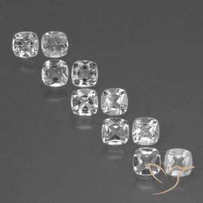 4.48 ct natürliche Klares Weiß Topas-Edelsteine, Kissen, VS