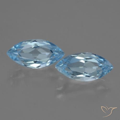 4.63ctw Natürlicher Himmerlblau Topas, Marquise, VVS-VS