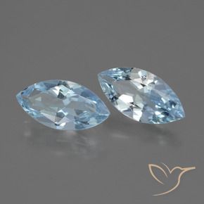 3.88 ct natürliche Himmerlblau Topas-Edelsteine, Marquise, VVS-VS