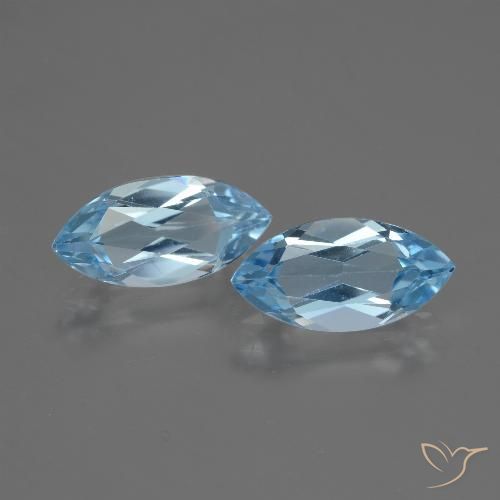 3.86ctw Natürlicher Himmerlblau Topas, Marquise, VVS-VS