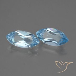 3.86 ct natürliche Himmerlblau Topas-Edelsteine, Marquise, VVS-VS