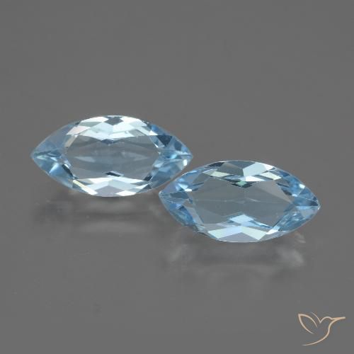 4.36ctw Natürlicher Himmerlblau Topas, Marquise, VVS-VS
