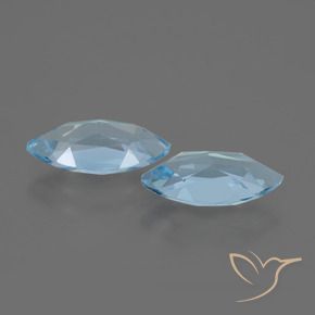 4.36 ct natürliche Himmerlblau Topas-Edelsteine, Marquise, VVS-VS