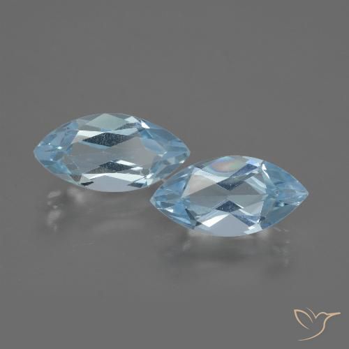 4.36ctw Natürlicher Swiss Blue Topas, Marquise, VVS-VS