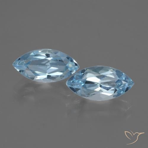 5.15ctw Natürlicher Himmerlblau Topas, Marquise, VVS-VS