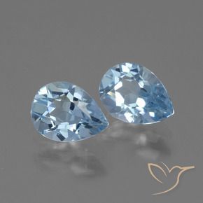 1.65 ct natürliche Himmerlblau Topas-Edelsteine, Birnenform, VVS-VS