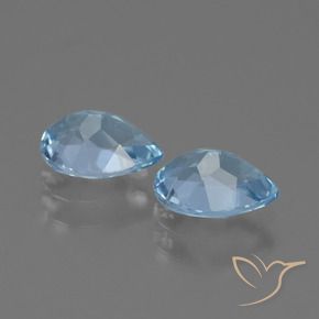 1.67 ct natürliche Himmerlblau Topas-Edelsteine, Birnenform, VVS-VS