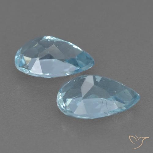 1.79 ct natürliche Himmerlblau Topas-Edelsteine, Birnenform, VVS-VS