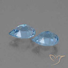 1.68 ct natürliche Himmerlblau Topas-Edelsteine, Birnenform, VVS-VS