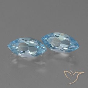 4.38 ct natürliche Himmerlblau Topas-Edelsteine, Marquise, VVS-VS