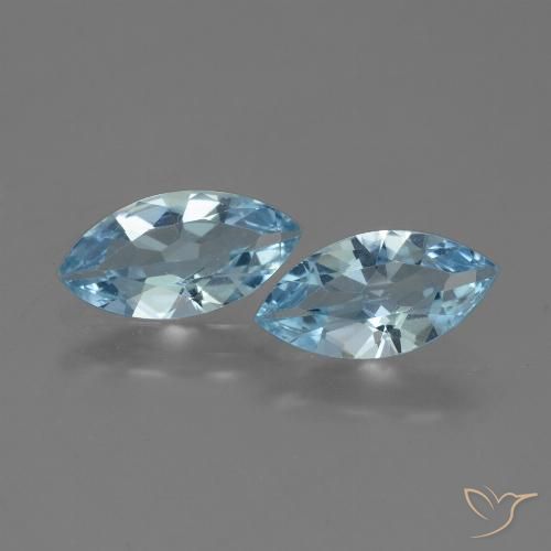 3.53ctw Natürlicher Himmerlblau Topas, Marquise, VVS-VS