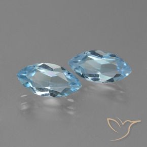 4.86 ct natürliche Himmerlblau Topas-Edelsteine, Marquise, VVS