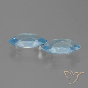4.86 ct natürliche Himmerlblau Topas-Edelsteine, Marquise, VVS