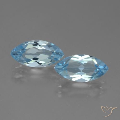 4.69ctw Natürlicher Himmerlblau Topas, Marquise, VVS-VS