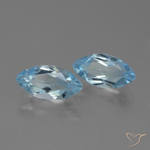 4.69 ct natürliche Himmerlblau Topas-Edelsteine, Marquise, VVS-VS