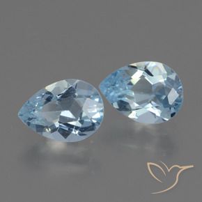 1.65 ct natürliche Himmerlblau Topas-Edelsteine, Birnenform, VVS-VS