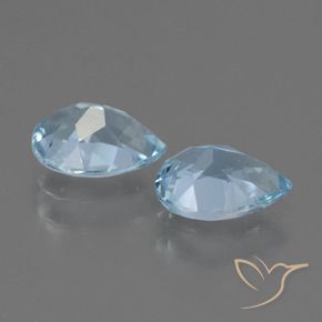 1.65 ct natürliche Himmerlblau Topas-Edelsteine, Birnenform, VVS-VS