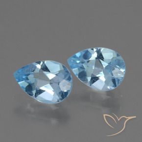 1.65 ct natürliche Himmerlblau Topas-Edelsteine, Birnenform, VVS-VS