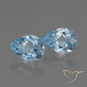 1.72 ct natürliche Himmerlblau Topas-Edelsteine, Birnenform, VVS-VS