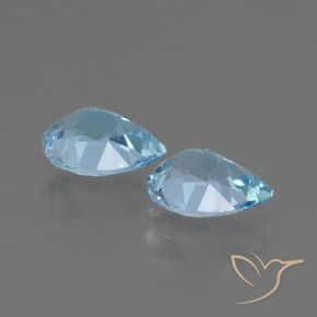 1.72 ct natürliche Himmerlblau Topas-Edelsteine, Birnenform, VVS-VS
