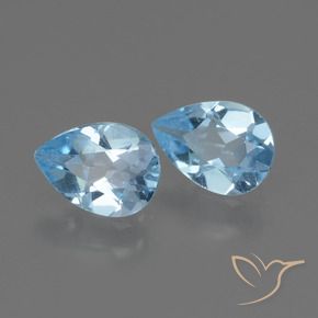1.56 ct natürliche Himmerlblau Topas-Edelsteine, Birnenform, VVS-VS