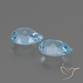 1.56 ct natürliche Himmerlblau Topas-Edelsteine, Birnenform, VVS-VS