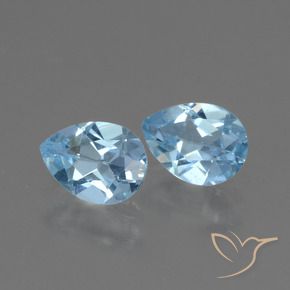 1.58 ct natürliche Himmerlblau Topas-Edelsteine, Birnenform, VVS-VS