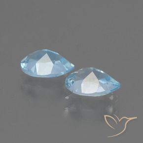 1.58 ct natürliche Himmerlblau Topas-Edelsteine, Birnenform, VVS-VS