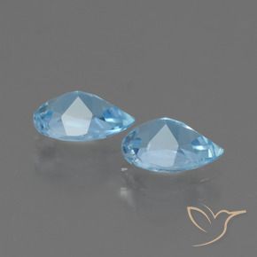 1,62 ct natürliche blauer Topas-Edelsteine, Birnenform, VVS-VS