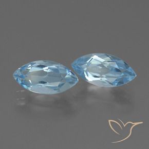 4.94 ct natürliche Himmerlblau Topas-Edelsteine, Marquise, VVS-VS