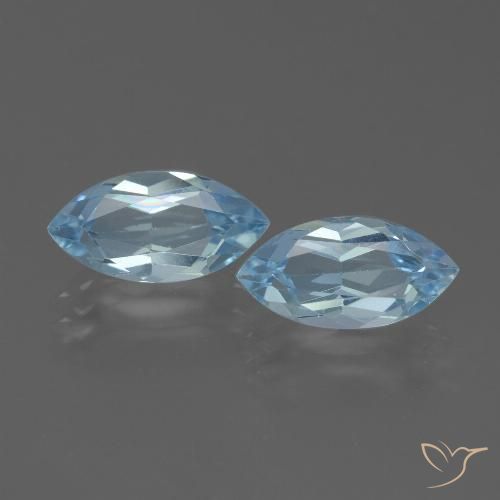 4.68ctw Natürlicher Himmerlblau Topas, Marquise, VVS-VS
