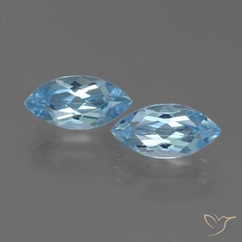 4.99ctw Natürlicher Swiss Blue Topas, Marquise, VVS