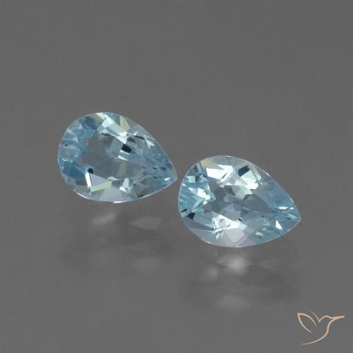 1.84ctw Natürlicher Himmerlblau Topas, Birnenform, VVS-VS