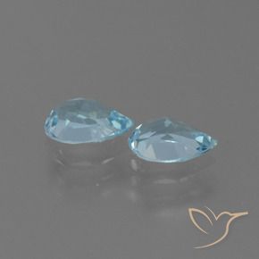 1.70 ct natürliche Himmerlblau Topas-Edelsteine, Birnenform, VVS-VS