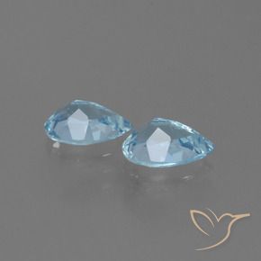 1.69 ct natürliche Himmerlblau Topas-Edelsteine, Birnenform, VVS-VS