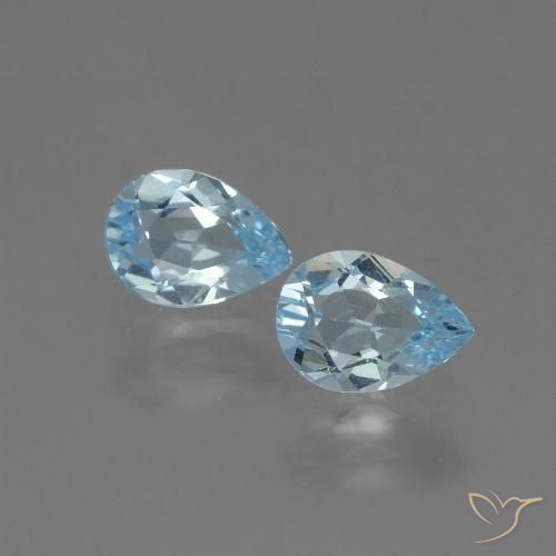 1.68ctw Natürlicher Himmerlblau Topas, Birnenform, VVS-VS